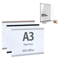 A3 鋁合金邊貼牆通告牌 (橫式 / W420 x H297mm)