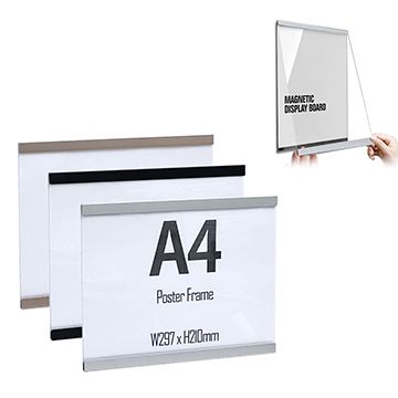 A4 鋁合金邊貼牆通告牌 (橫式 / W297 x H210mm)