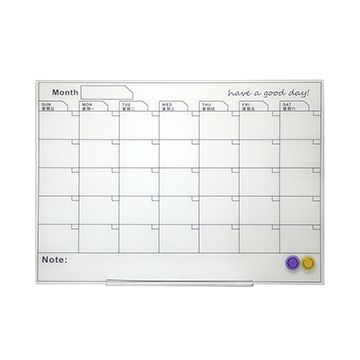Monthly Planner 磁性玻璃白板 (60 x 42cm)