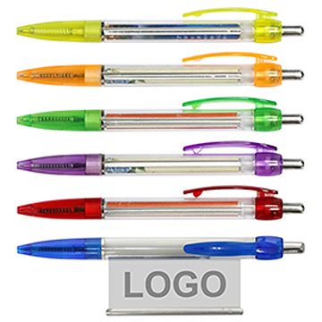 拉紙廣告原子筆-透明筆桿 (連印刷 LOGO-1,000支起) 